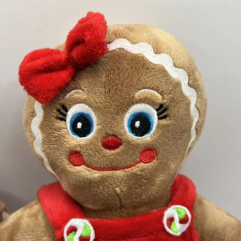 TWO Holly Ginger Gingerbread‎ Plush, 10 Inch, Gingerbread Doll Christmas Plush